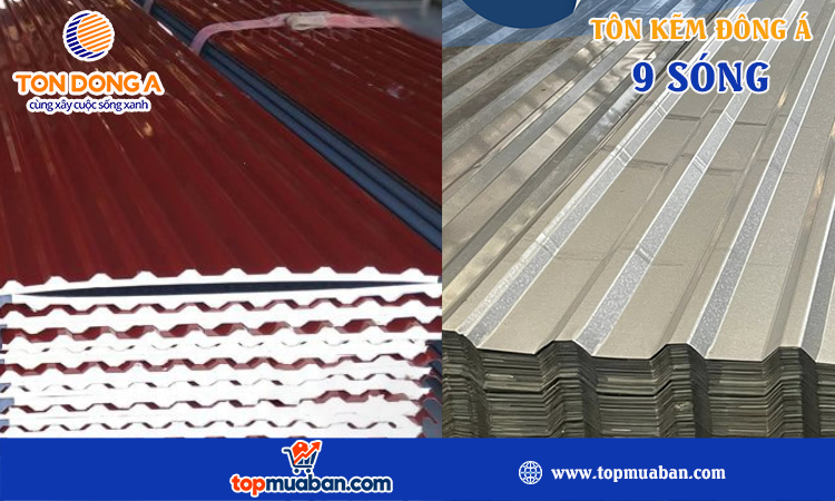 Tôn kẽm đông á 9 sóng